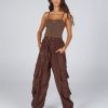 Women STAX Pants | Aw Crete Parachute Pants Tuscan (Brown)