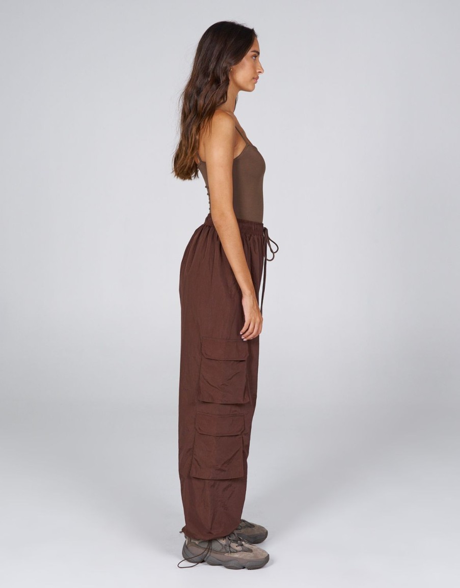 Women STAX Pants | Aw Crete Parachute Pants Tuscan (Brown)