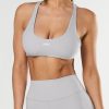 Women STAX Sports Bras & Crop Tops | Maia Crop Nandex Light Grey