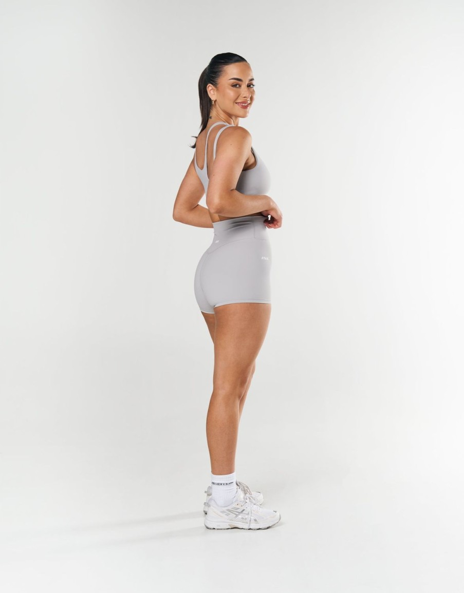 Women STAX Shorts | Mini Bike Shorts Nandex Light Grey