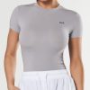 Women STAX Tanks & Singlets | Aw Womens Tee Light Grey