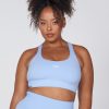 Women STAX Sports Bras & Crop Tops | Premium Seamless Favourites Low Back Crop Baby Blue