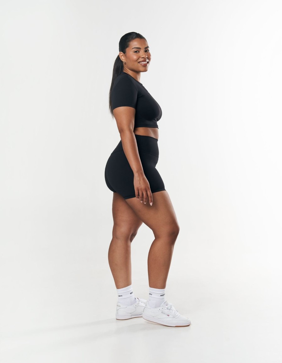 Women STAX Sports Bras & Crop Tops | Pulse Tee Nandex Black/Cream