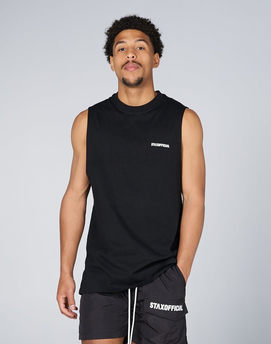 Men STAX T-Shirts & Vests | Mens Tank Black