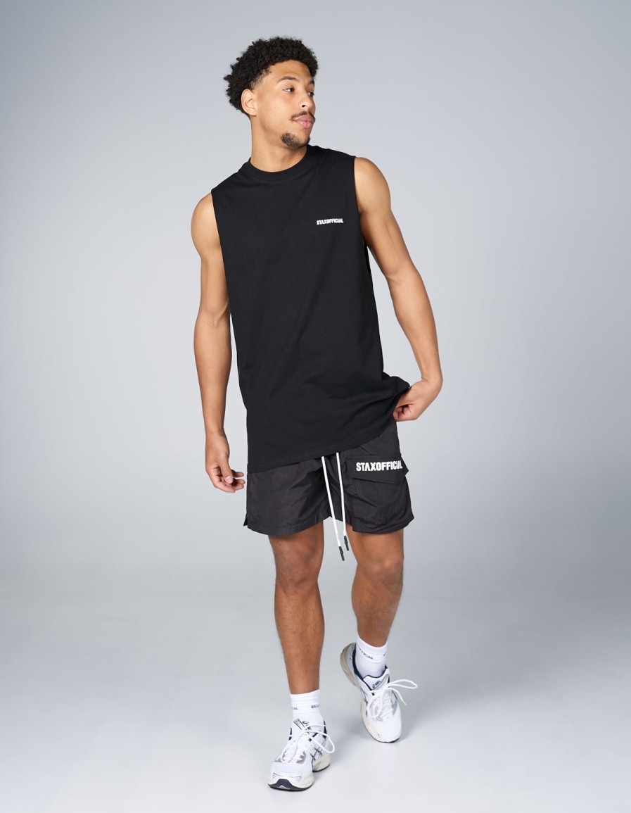 Men STAX T-Shirts & Vests | Mens Tank Black