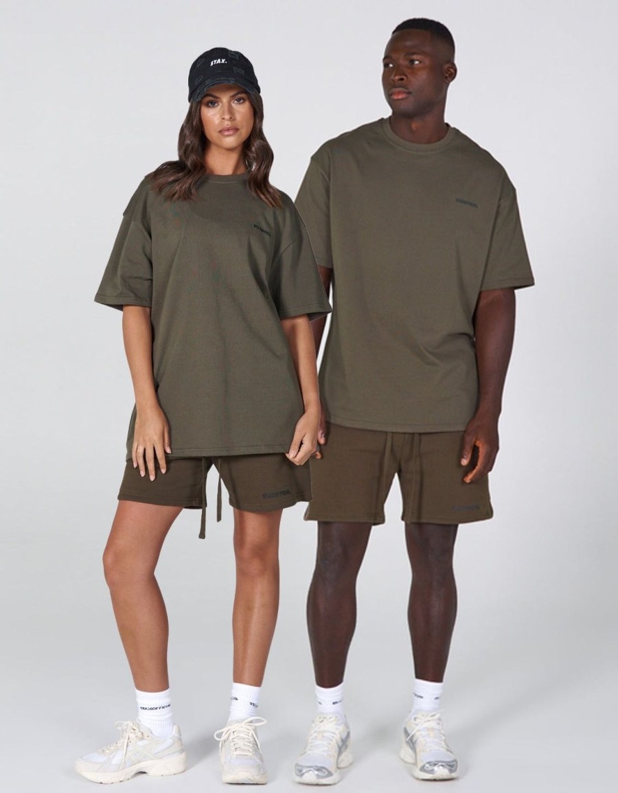 Women STAX Tees | Elements Tee Bark Brown