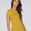 Women STAX Tanks & Singlets | Aw Womens Tee Dune (Mustard)