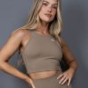 Women STAX Tanks & Singlets | Cropped Tank Nandex Rocky Brown