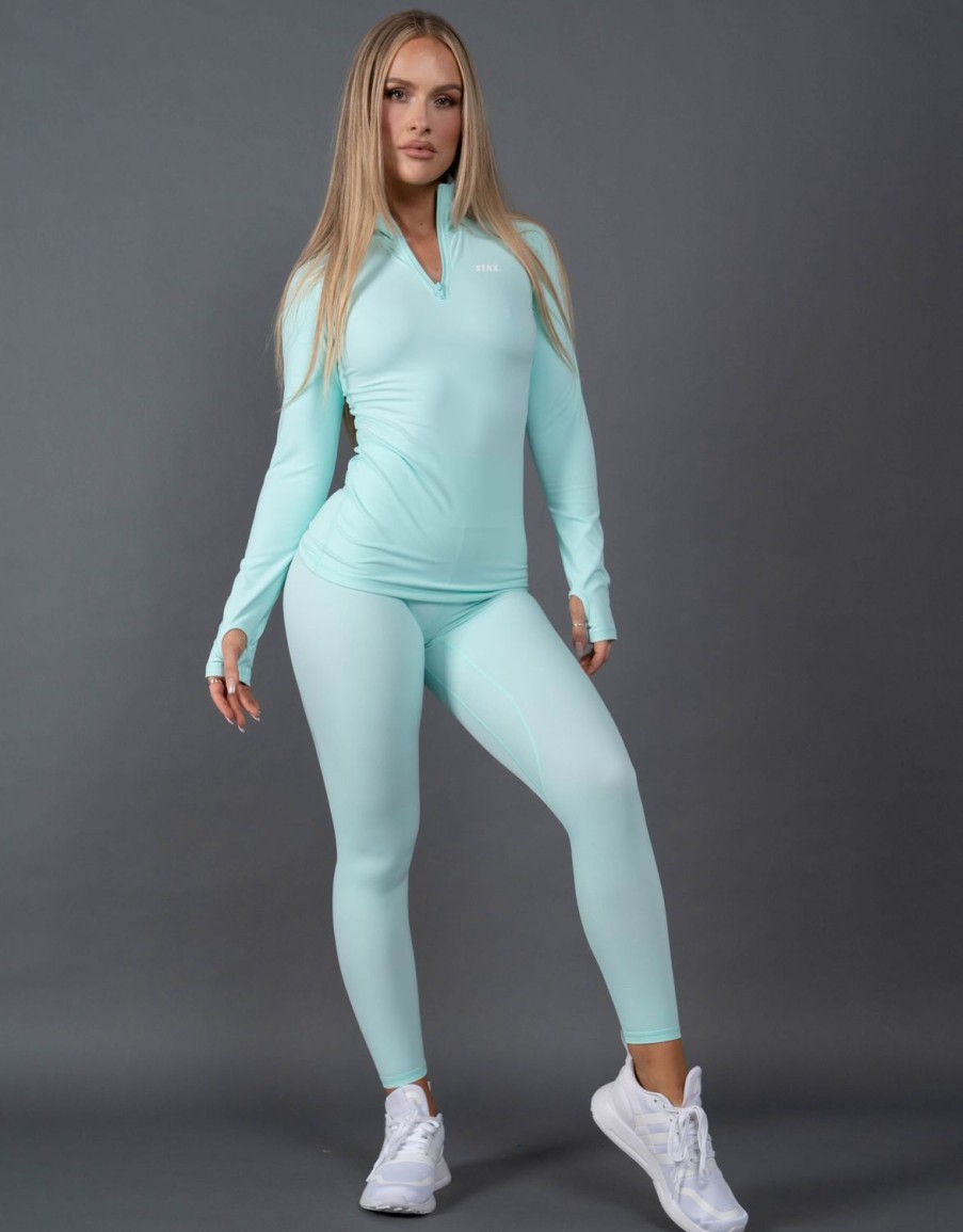 Women STAX Long Sleeve Tops | Long Sleeve Body Top Nandex Maya Blue