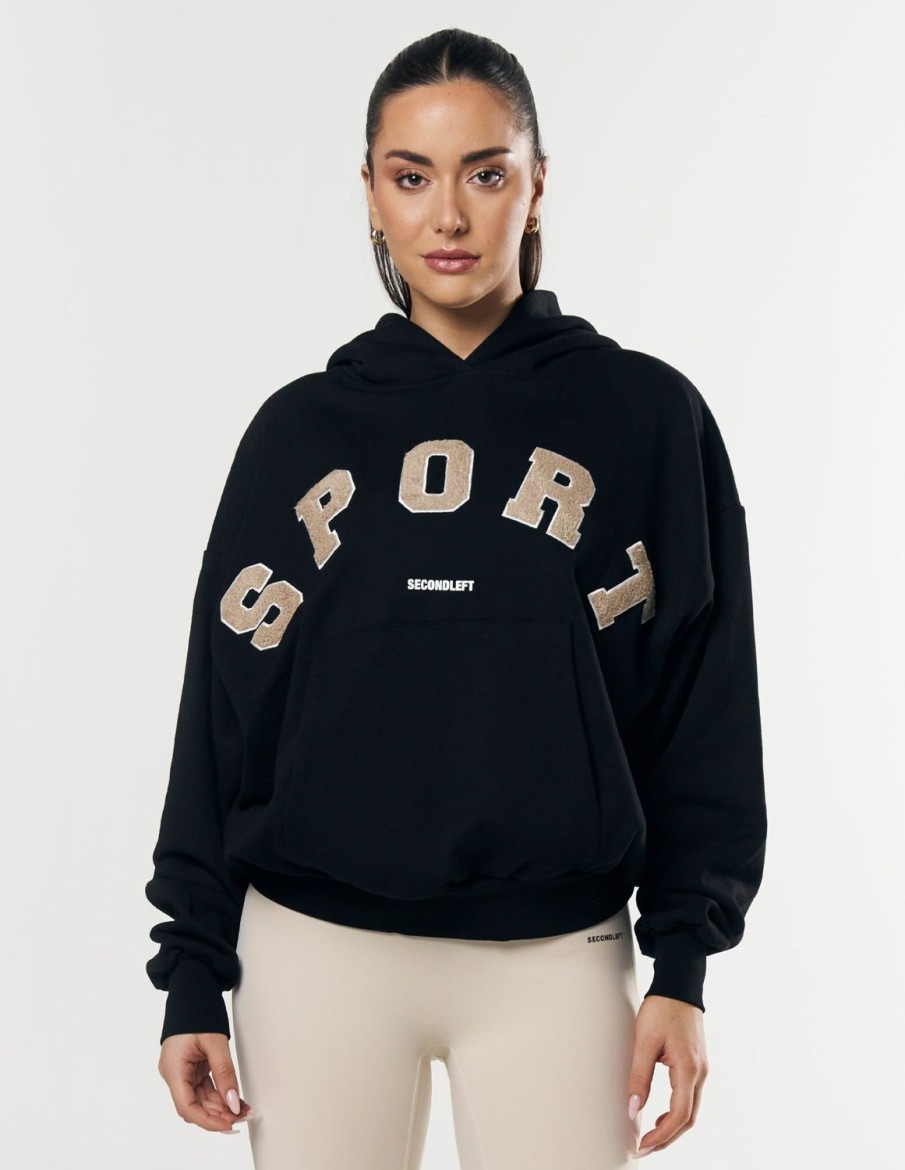 Women STAX Hoodies & Sweaters | Sport Hoodie Black/Cream