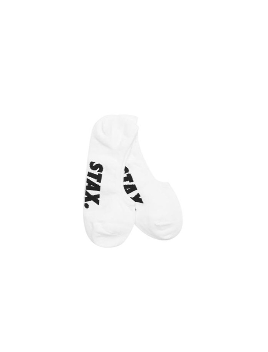 Women STAX Socks | Unisex No Show Socks White