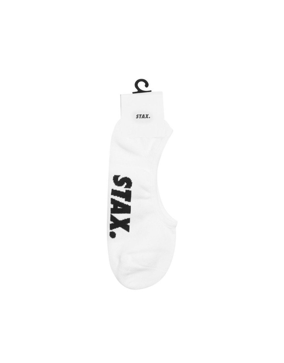 Women STAX Socks | Unisex No Show Socks White