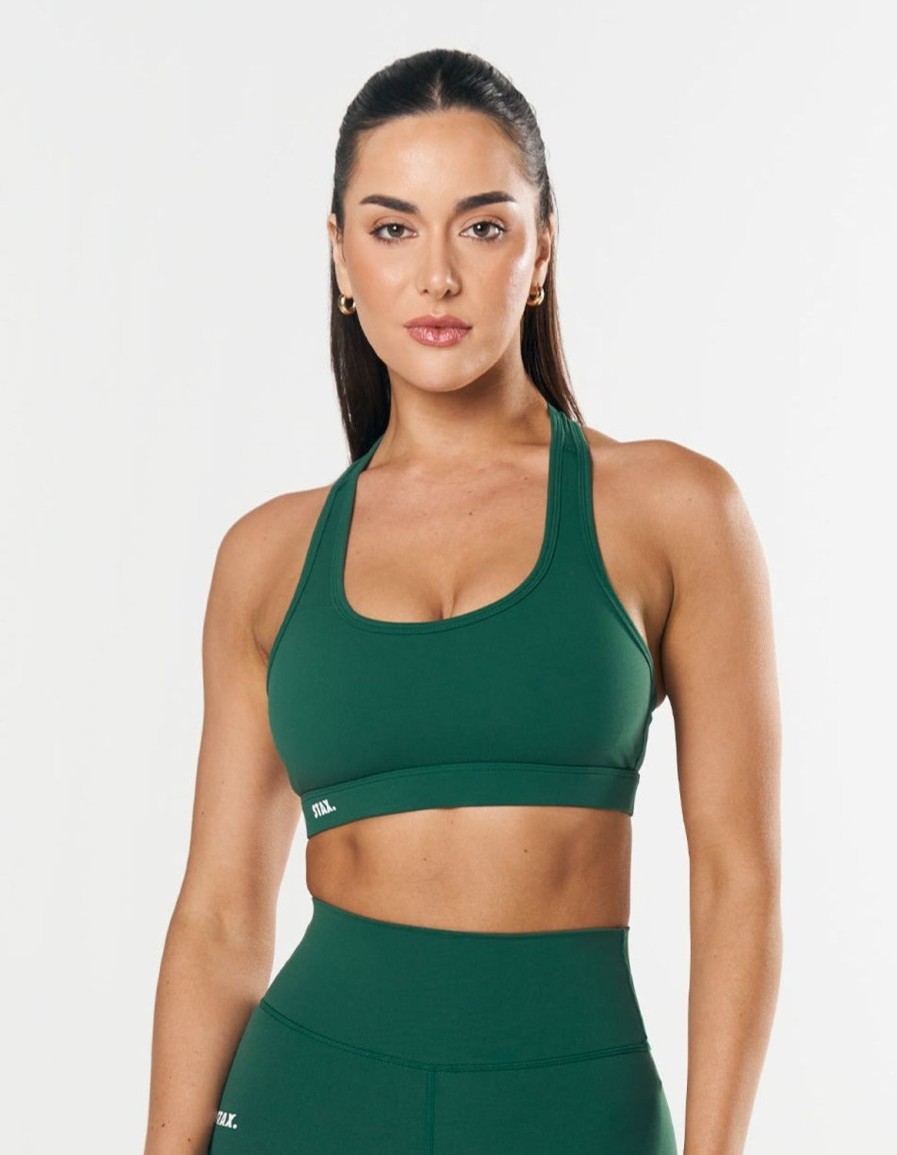 Women STAX Sports Bras & Crop Tops | Classic Crop Nandex Aspen Green