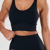 Women STAX Sports Bras & Crop Tops | Seamless Strappy Crop Black