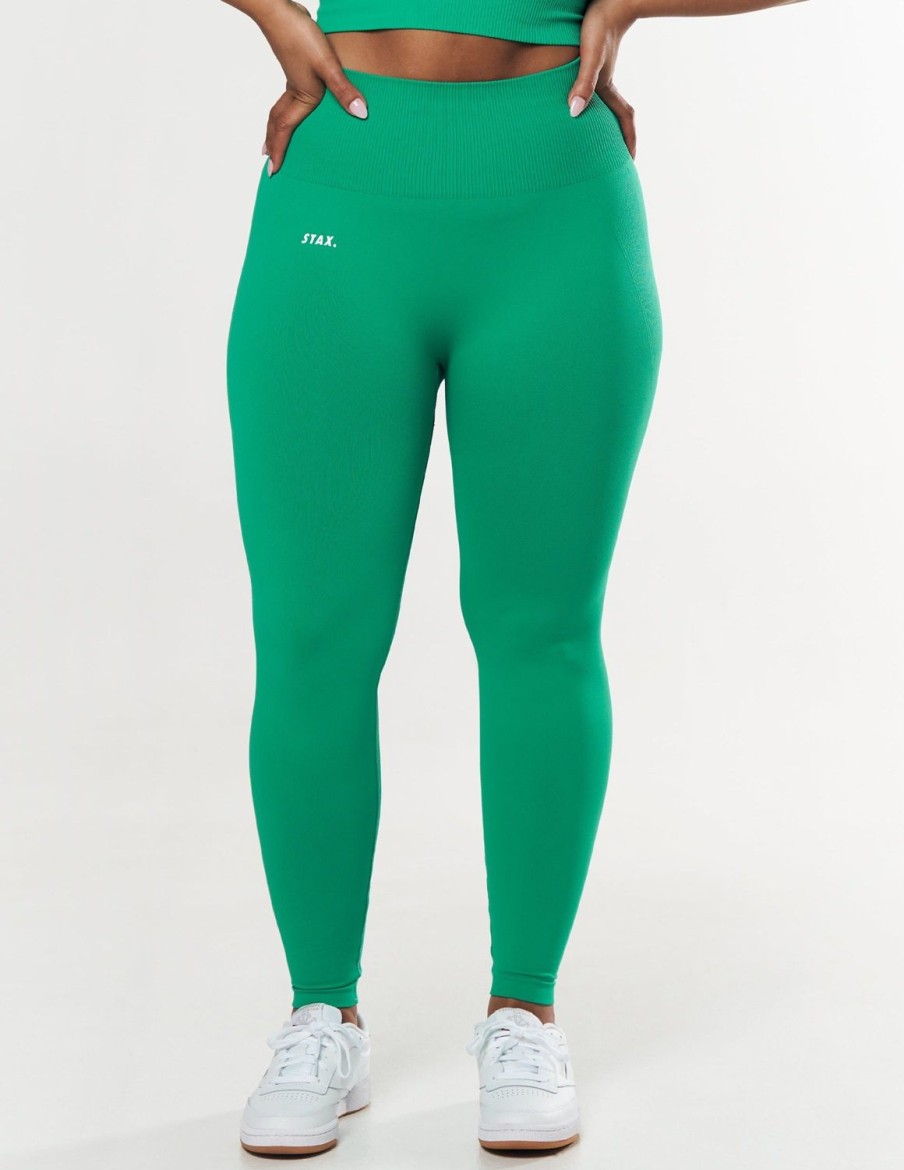 Women STAX Tights & Leggings | Premium Seamless Tights Green