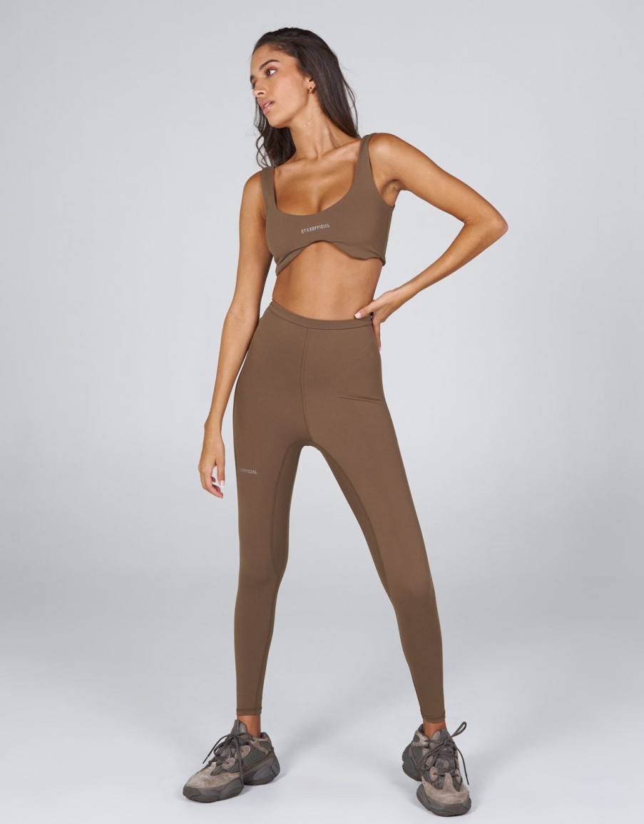 Women STAX Sports Bras & Crop Tops | Aw Canyon Crop Tuscan (Brown)