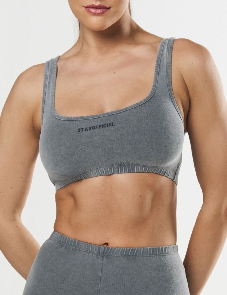 Women STAX Sports Bras & Crop Tops | Oos Crop Stone