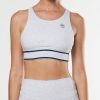 Women STAX Sports Bras & Crop Tops | Racquet Club Band Tank Grey Marle