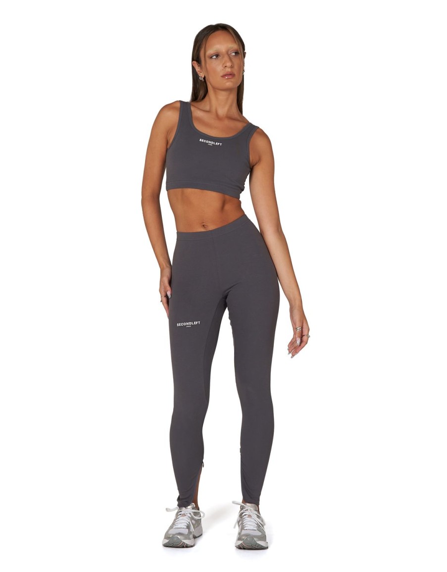 Women STAX Tights & Leggings | Sl Bw Full Length Tights Storm Grey