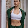 Women STAX Sports Bras & Crop Tops | Run Club Cotton Classic Crop Marle Grey