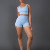 Women STAX Shorts | Premium Seamless Mini Lounge Shorts V5.1 Baby Blue