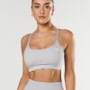 Women STAX Sports Bras & Crop Tops | Delta Crop Nandex Light Grey