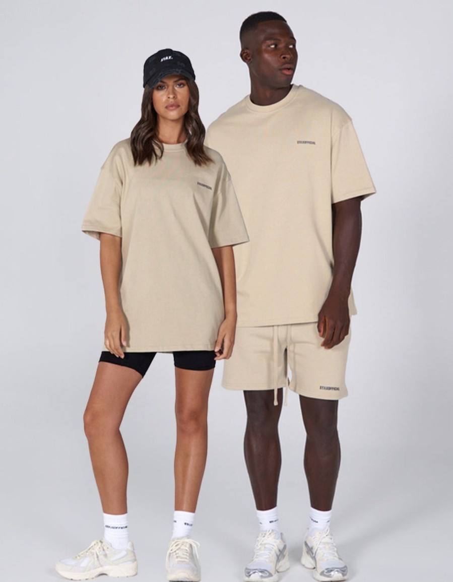 Women STAX Tees | Elements Tee Wheat Beige