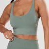 Women STAX Sports Bras & Crop Tops | Seamless Low Back Crop Blue