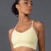 Women STAX Sports Bras & Crop Tops | Premium Seamless Strappy Crop V5.1 Lemon