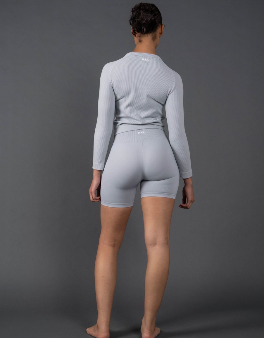 Women STAX Long Sleeve Tops | Premium Seamless Cut Out Long Sleeve Lounge V5.1 Breeze