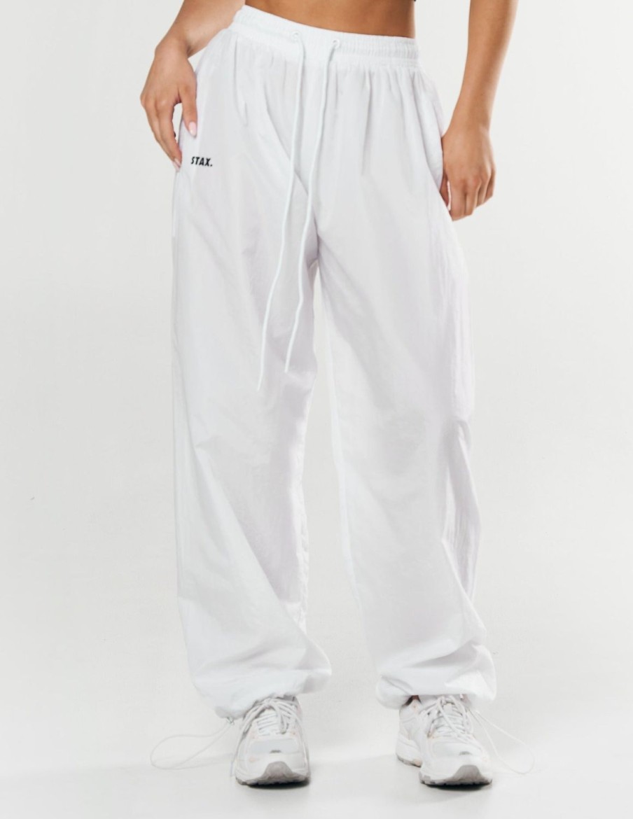 Women STAX Pants | Parachute Pants White