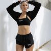 Women STAX Sports Bras & Crop Tops | Run Club 2 Cotton Square Crop Black