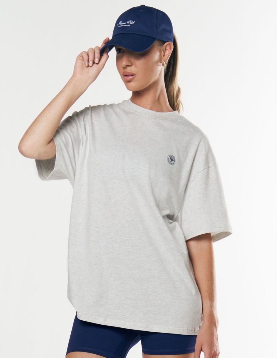 Women STAX Tees | Racquet Club Tee Grey Marle