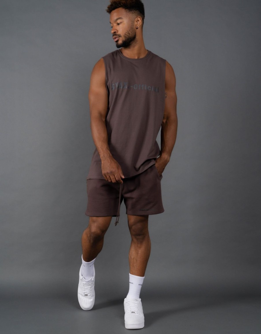 Men STAX T-Shirts & Vests | Drip 21 Mens Tank Dark Earth