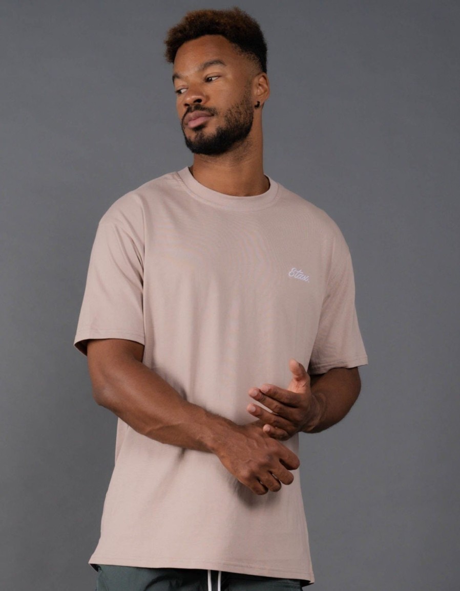 Men STAX T-Shirts & Vests | Mens Cursive Tee Audun (Clay)