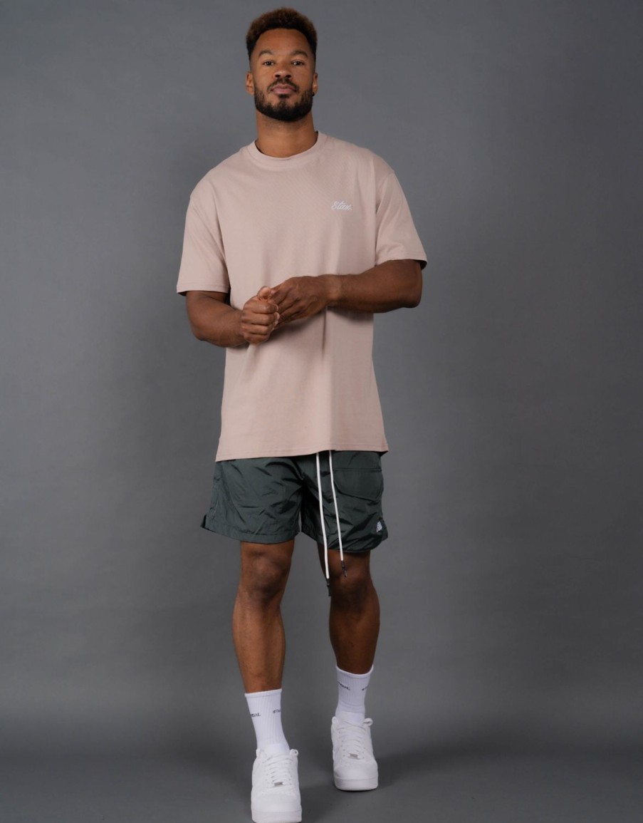 Men STAX T-Shirts & Vests | Mens Cursive Tee Audun (Clay)