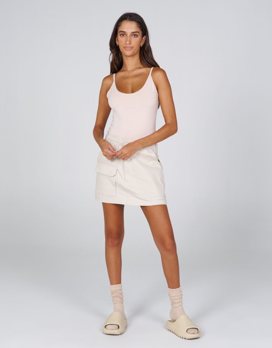 Women STAX Skirts | Aw Desert Cargo Skirt Oat (Beige)