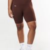 Women STAX Shorts | Premium Seamless Midi Bike Shorts Umber