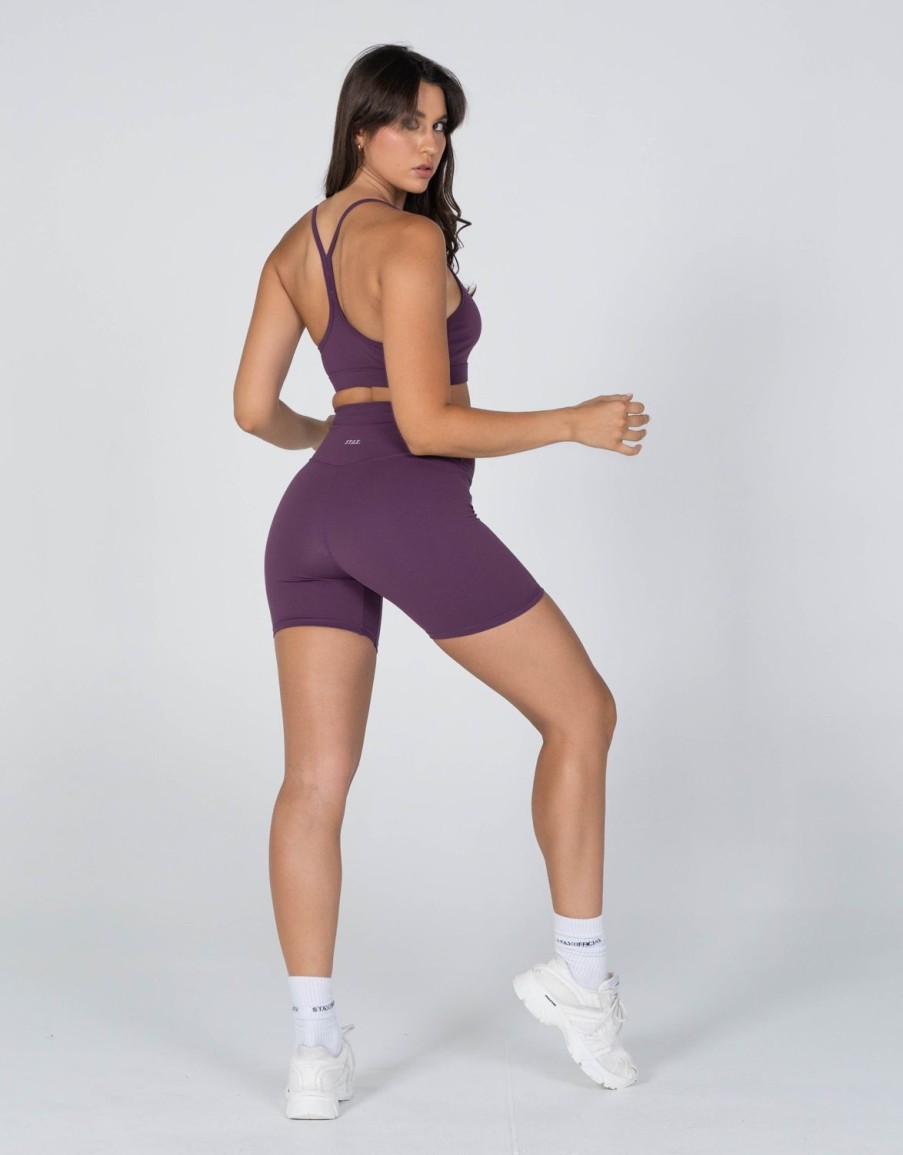 Women STAX Sports Bras & Crop Tops | Strappy Crop Nandex Iris Purple