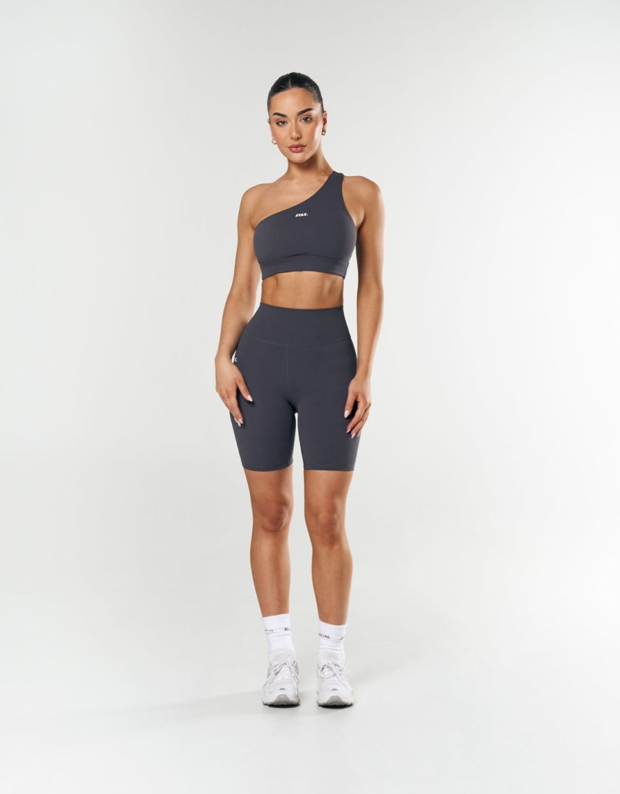 Women STAX Sports Bras & Crop Tops | Adira Crop Nandex Dark Grey