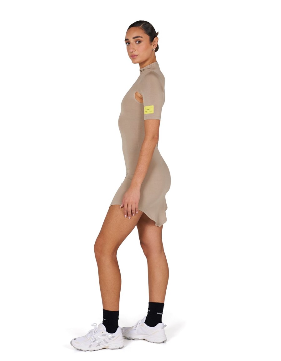 Women STAX Dresses | S1 Cut Out Dress Short Beige