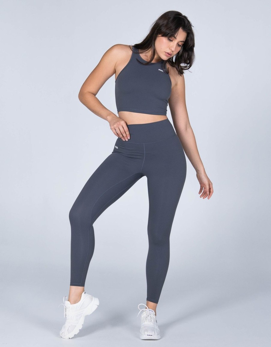 Women STAX Tanks & Singlets | Cropped Tank Nandex Charcoal Grey