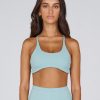 Women STAX Sports Bras & Crop Tops | Aw Sunset Crop Capri (Blue)