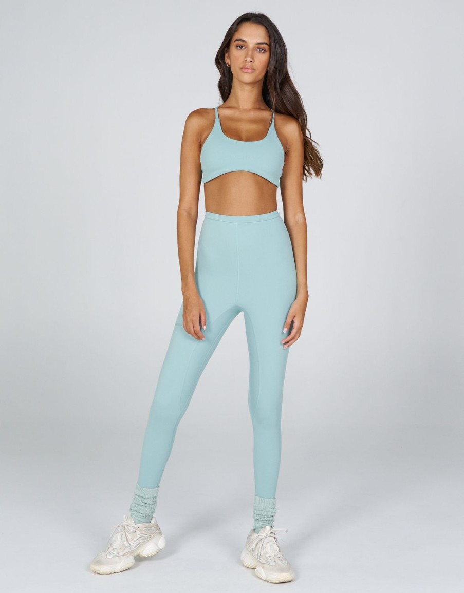 Women STAX Sports Bras & Crop Tops | Aw Sunset Crop Capri (Blue)