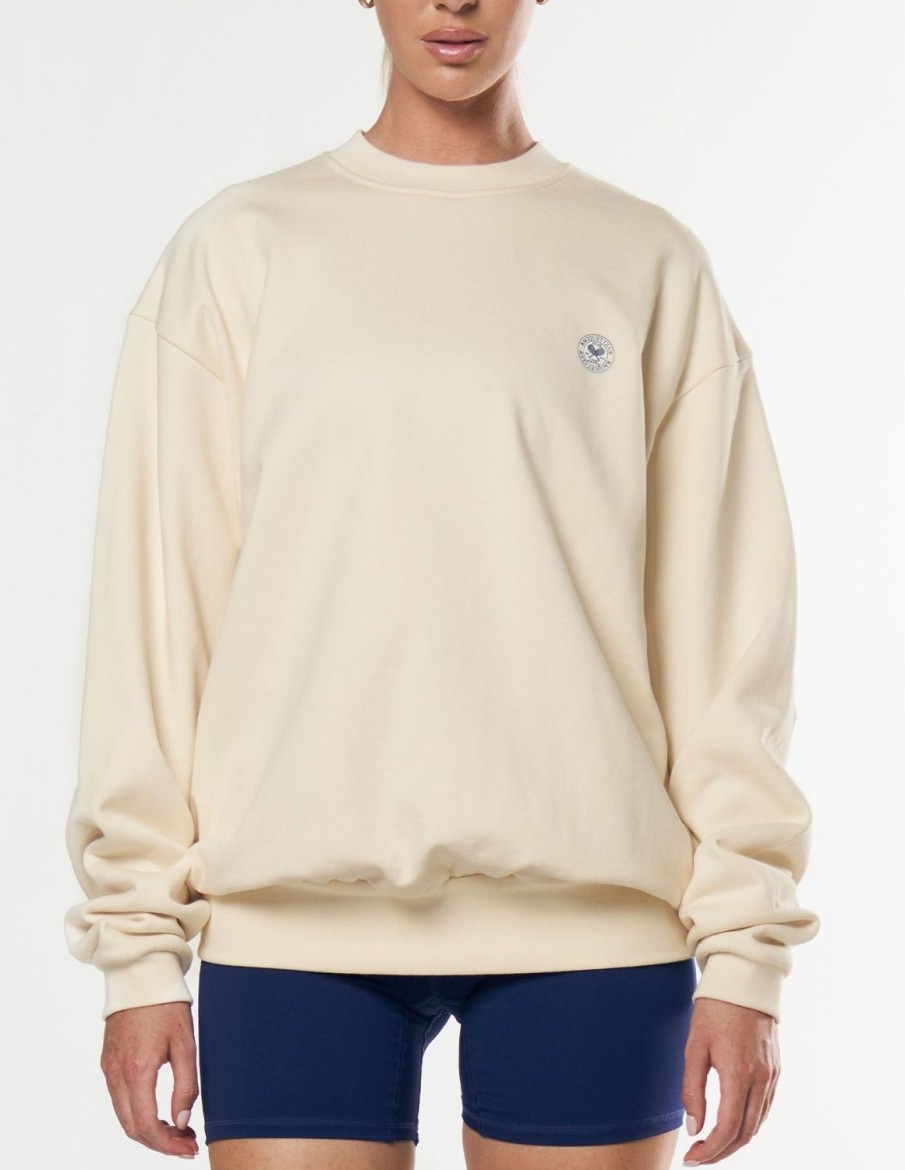 Women STAX Hoodies & Sweaters | Racquet Club Crew Cream