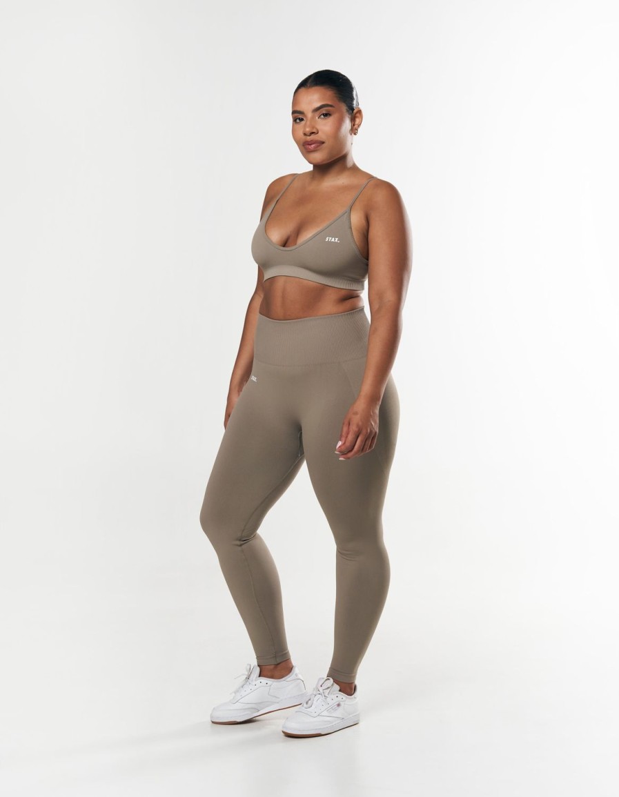 Women STAX Tights & Leggings | Premium Seamless Tights Brown