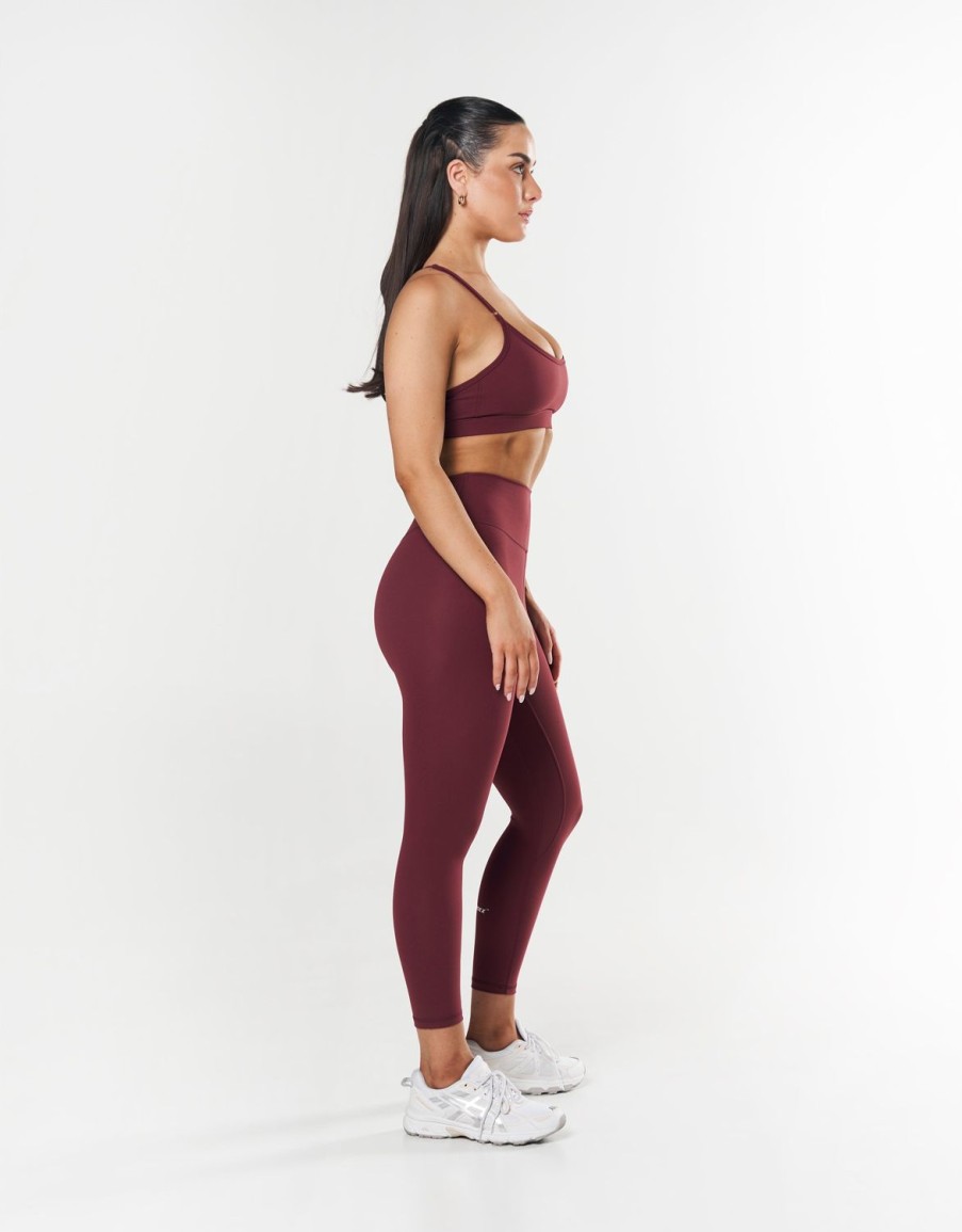 Women STAX Tights & Leggings | 7/8 Tights Nandex Original Maple Burgundy