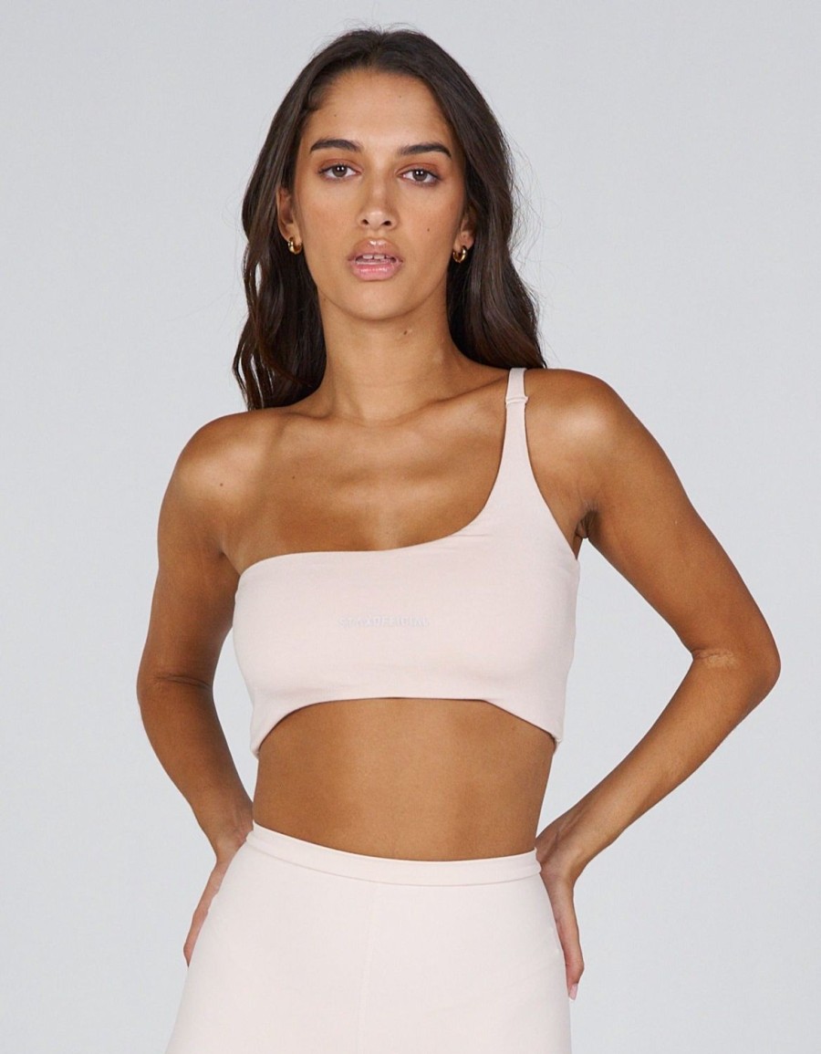 Women STAX Sports Bras & Crop Tops | Aw Arizona Crop Oat (Beige)