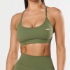 Women STAX Sports Bras & Crop Tops | Strappy Crop Nandex Khaki