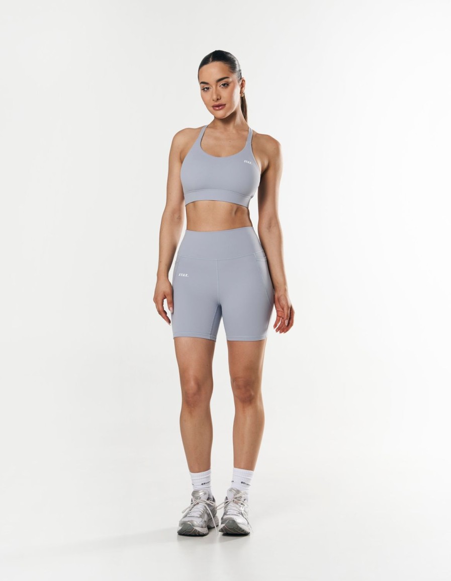 Women STAX Shorts | Phone Pocket Midi Bike Shorts Nandex Ocean